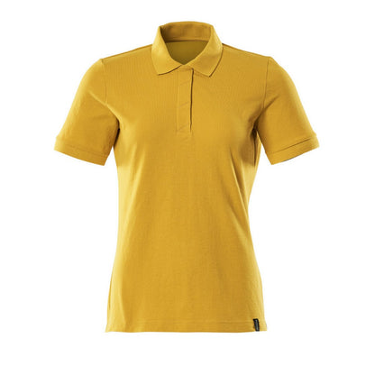 Curry Yellow - Front - Mascot Womens-Ladies Crossover Polo Shirt