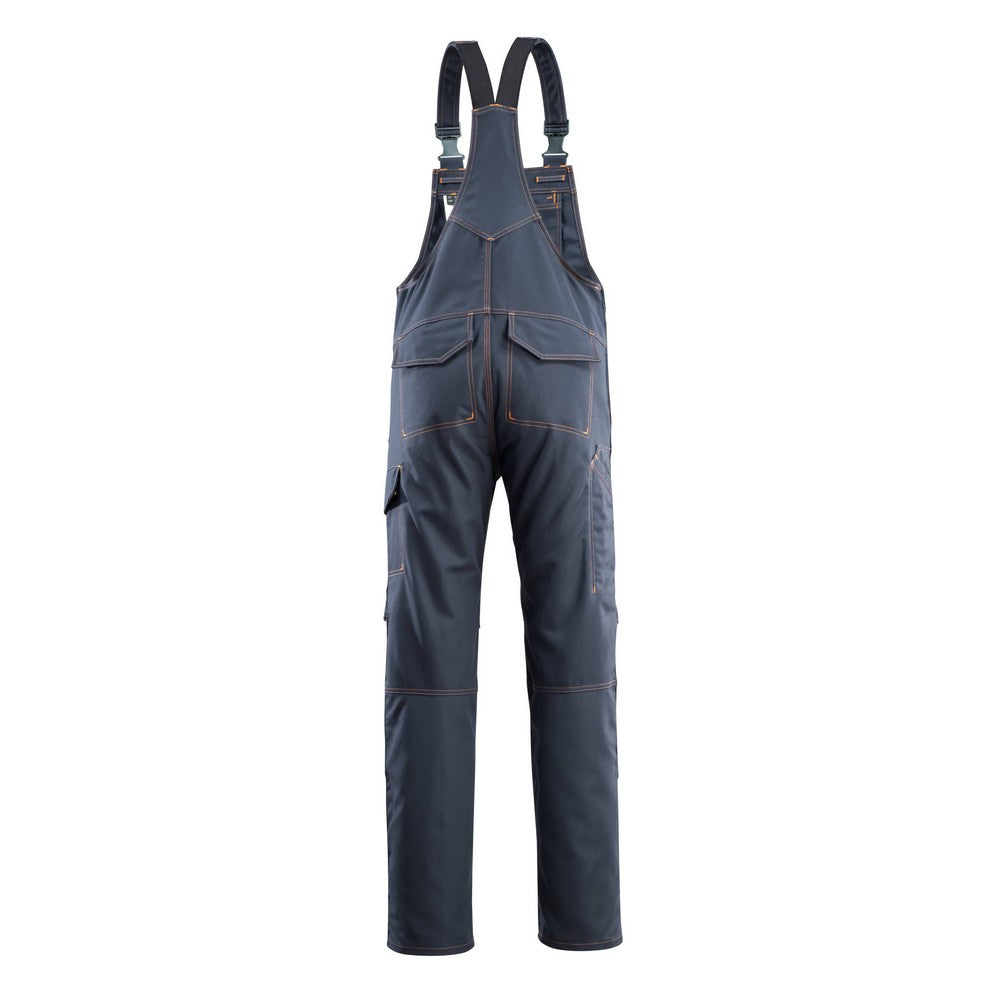 Dark Navy - Back - Mascot Mens Multisafe Knee Pad Pockets Bib And Brace Overall