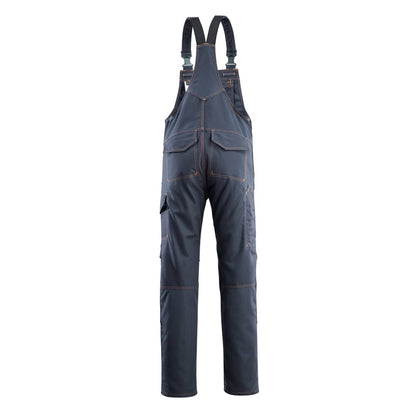 Dark Navy - Back - Mascot Mens Multisafe Knee Pad Pockets Bib And Brace Overall