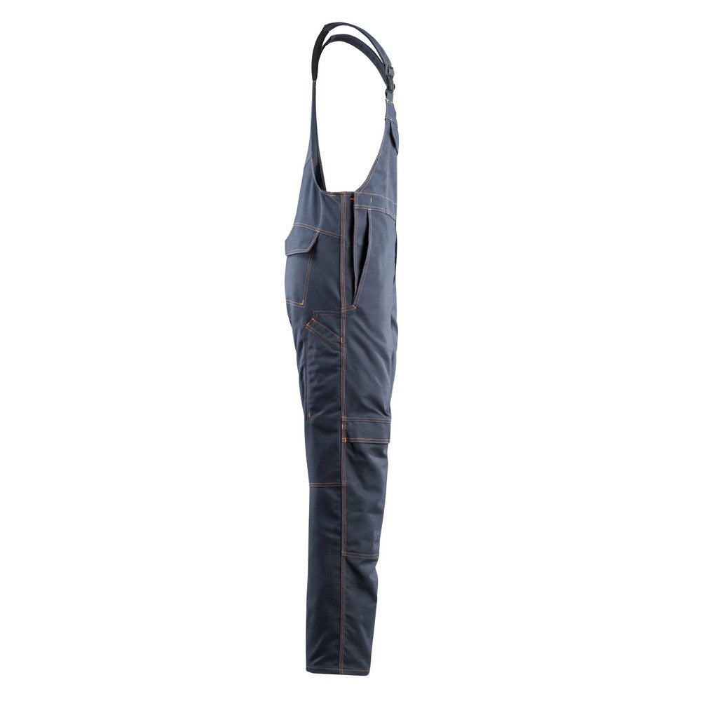 Dark Navy - Side - Mascot Mens Multisafe Knee Pad Pockets Bib And Brace Overall