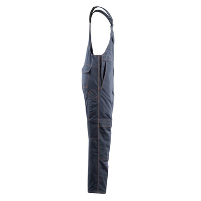 Dark Navy - Side - Mascot Mens Multisafe Knee Pad Pockets Bib And Brace Overall