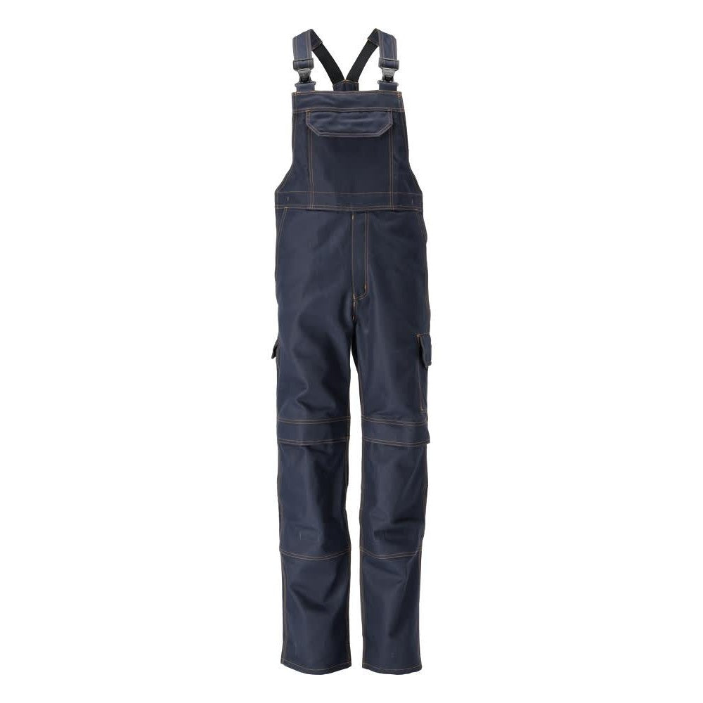 Dark Navy - Front - Mascot Mens Multisafe Knee Pad Pockets Bib And Brace Overall