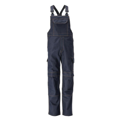 Dark Navy - Front - Mascot Mens Multisafe Knee Pad Pockets Bib And Brace Overall