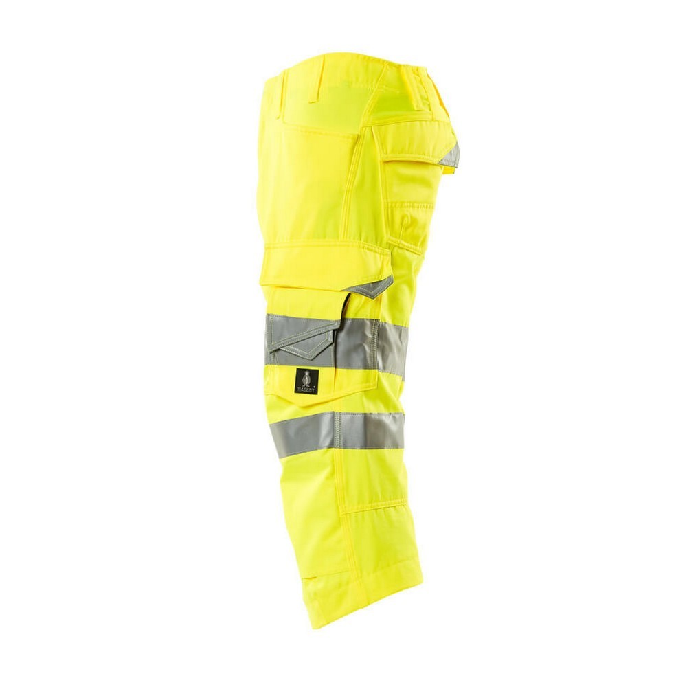 Hi Vis Yellow - Lifestyle - Mascot Mens Safe Supreme 3-4 Length Trousers