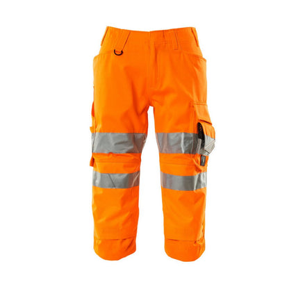 Hi Vis Orange - Front - Mascot Mens Safe Supreme 3-4 Length Trousers