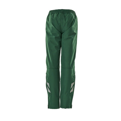 Green - Back - Mascot Childrens-Kids Accelerate Waterproof Over Trousers