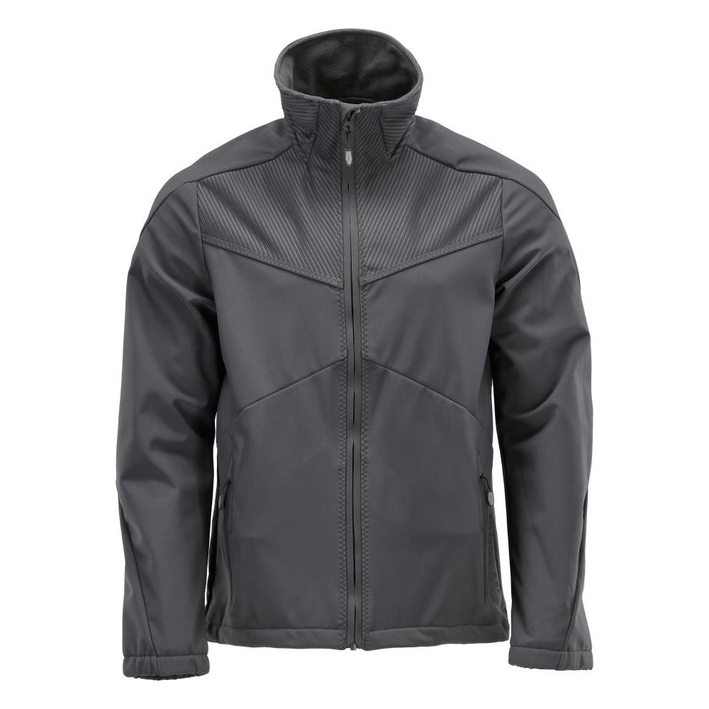 Stone Grey - Front - Mascot Mens Customised Soft Shell Jacket