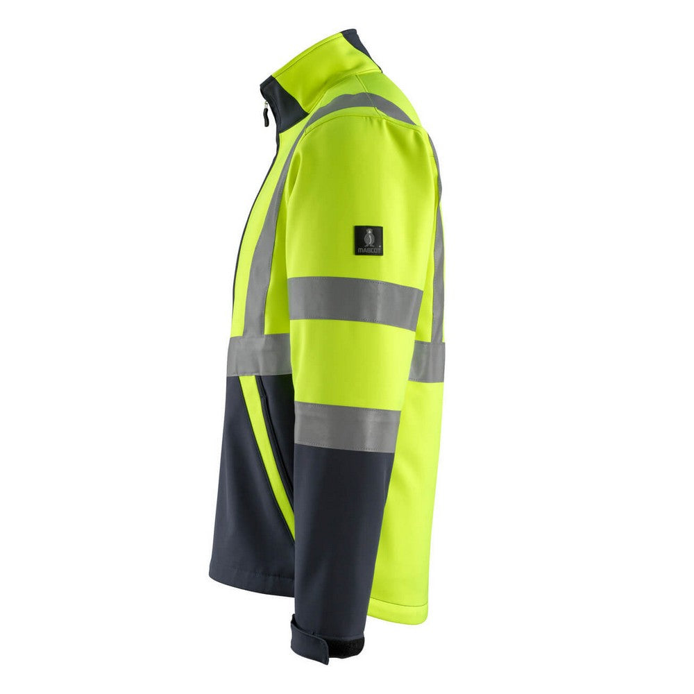 Hi Vis Yellow-Dark Navy - Lifestyle - Mascot Unisex Adult Safe Light Soft Shell Jacket