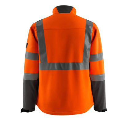 Hi Vis Orange-Dark Anthracite - Back - Mascot Unisex Adult Safe Light Soft Shell Jacket