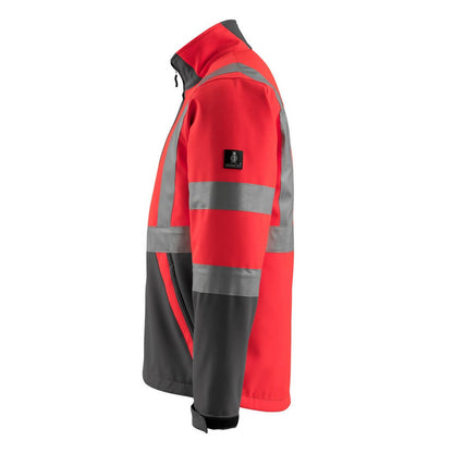 Hi Vis Red-Dark Anthracite - Lifestyle - Mascot Unisex Adult Safe Light Soft Shell Jacket