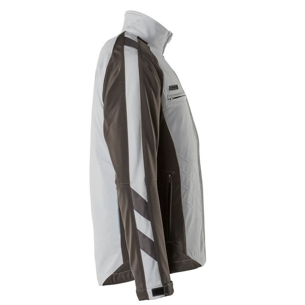 White-Dark Anthracite - Side - Mascot Mens Unique Dresden Soft Shell Jacket