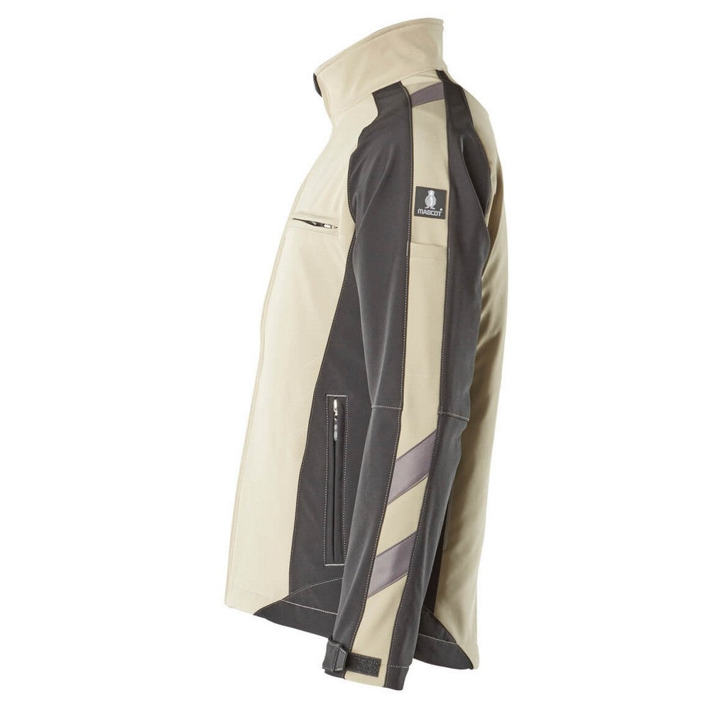 Light Khaki-Black - Lifestyle - Mascot Mens Unique Dresden Soft Shell Jacket