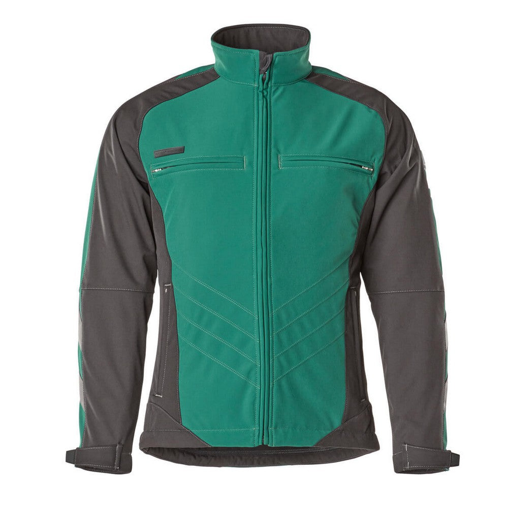 Green-Black - Front - Mascot Mens Unique Dresden Soft Shell Jacket