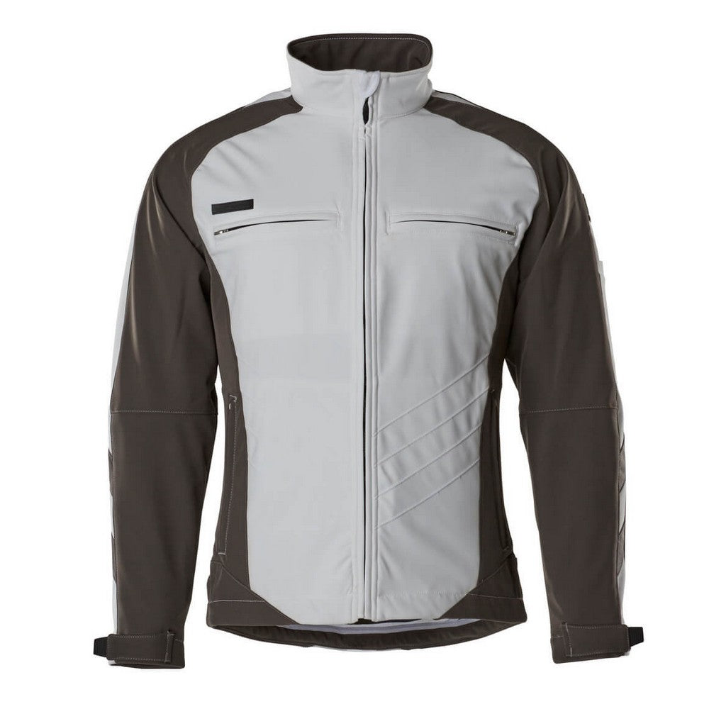 White-Dark Anthracite - Front - Mascot Mens Unique Dresden Soft Shell Jacket
