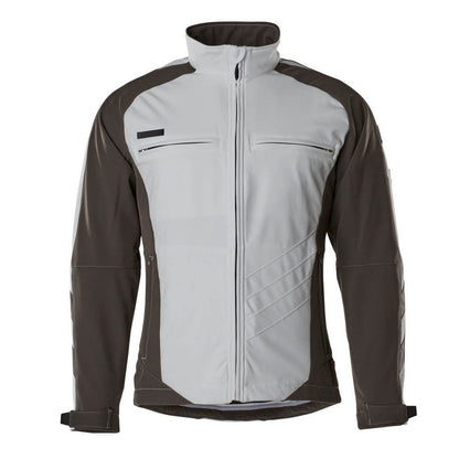 White-Dark Anthracite - Front - Mascot Mens Unique Dresden Soft Shell Jacket