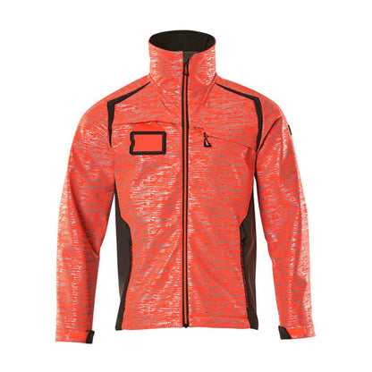 Hi Vis Red-Dark Anthracite - Front - Mascot Mens Accelerate Safe Soft Shell Jacket
