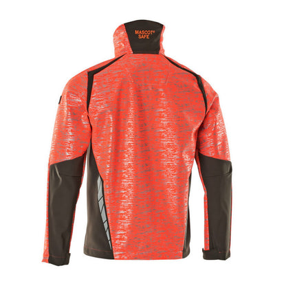 Hi Vis Red-Dark Anthracite - Back - Mascot Mens Accelerate Safe Soft Shell Jacket