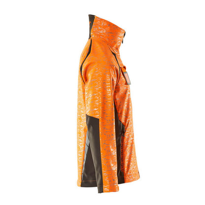 Hi Vis Orange-Dark Anthracite - Side - Mascot Mens Accelerate Safe Soft Shell Jacket
