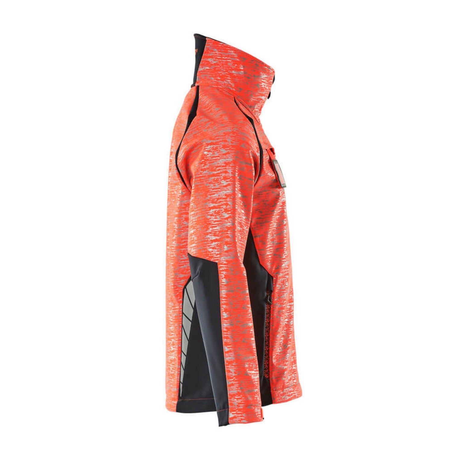 Hi Vis Red-Dark Navy - Side - Mascot Mens Accelerate Safe Soft Shell Jacket