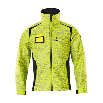 Hi Vis Yellow-Black - Front - Mascot Mens Accelerate Safe Soft Shell Jacket