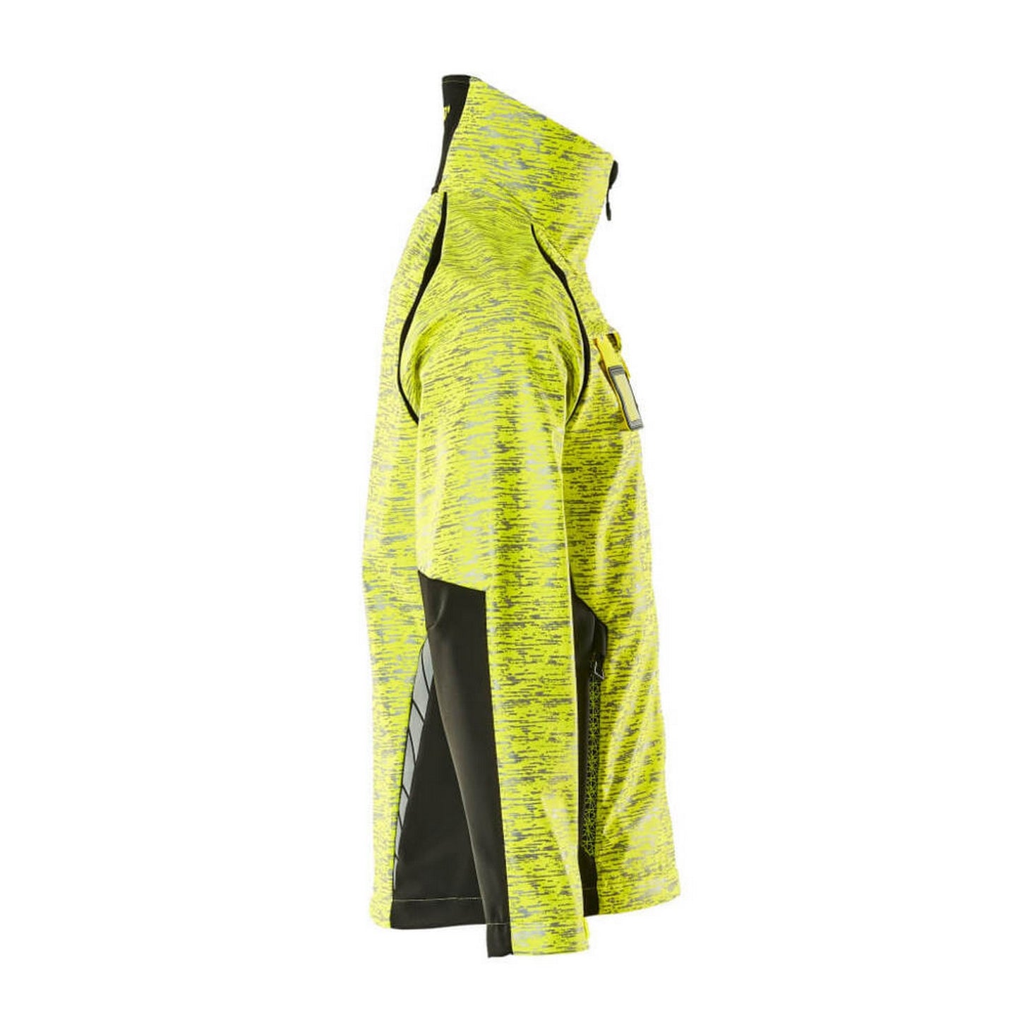 Hi Vis Yellow-Black - Side - Mascot Mens Accelerate Safe Soft Shell Jacket
