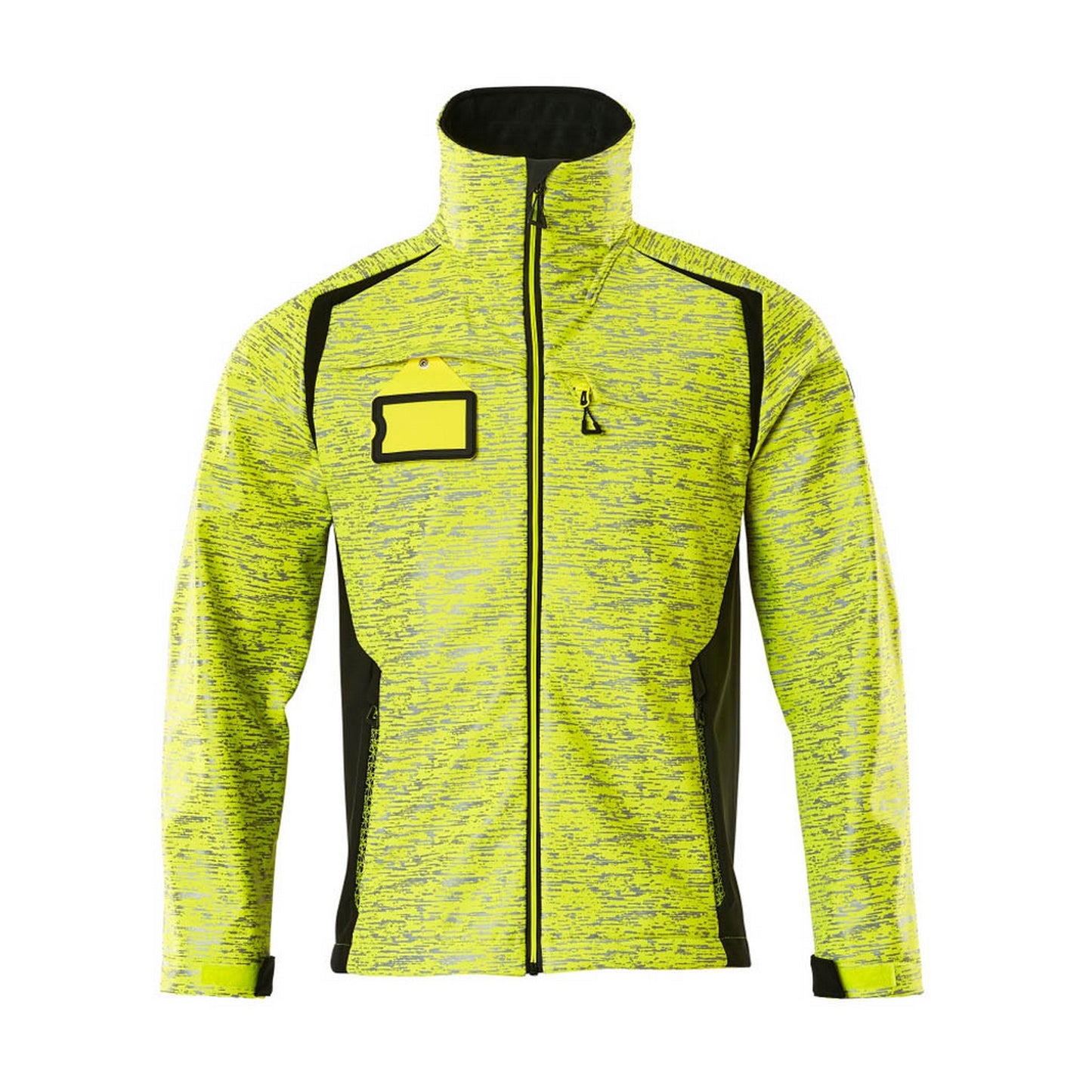 Hi Vis Yellow-Dark Navy - Front - Mascot Mens Accelerate Safe Soft Shell Jacket