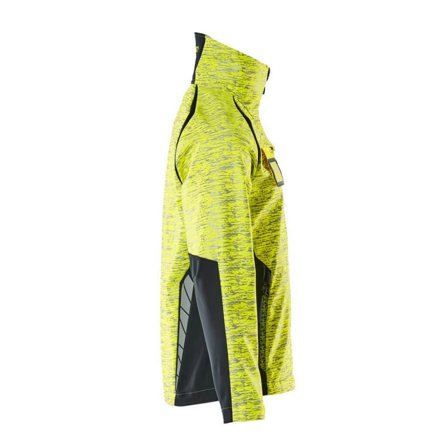 Hi Vis Yellow-Dark Navy - Side - Mascot Mens Accelerate Safe Soft Shell Jacket