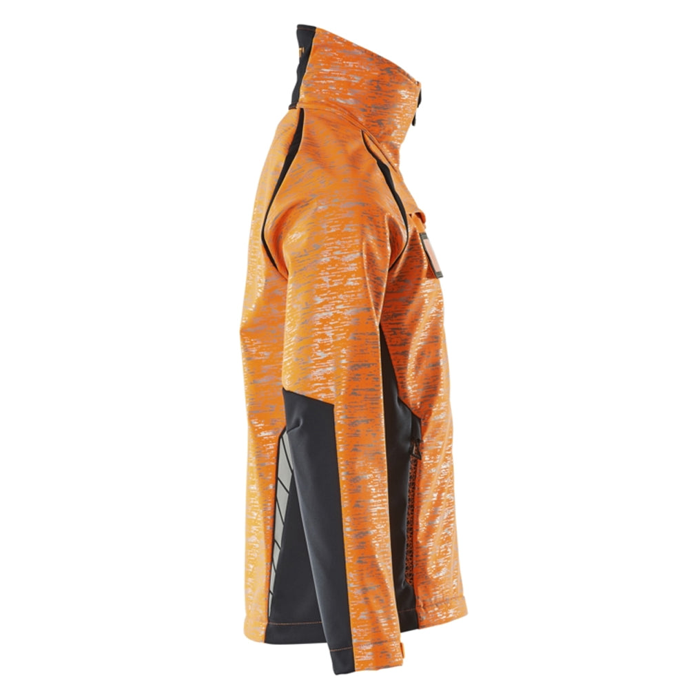 Hi Vis Orange-Dark Navy - Side - Mascot Mens Accelerate Safe Soft Shell Jacket