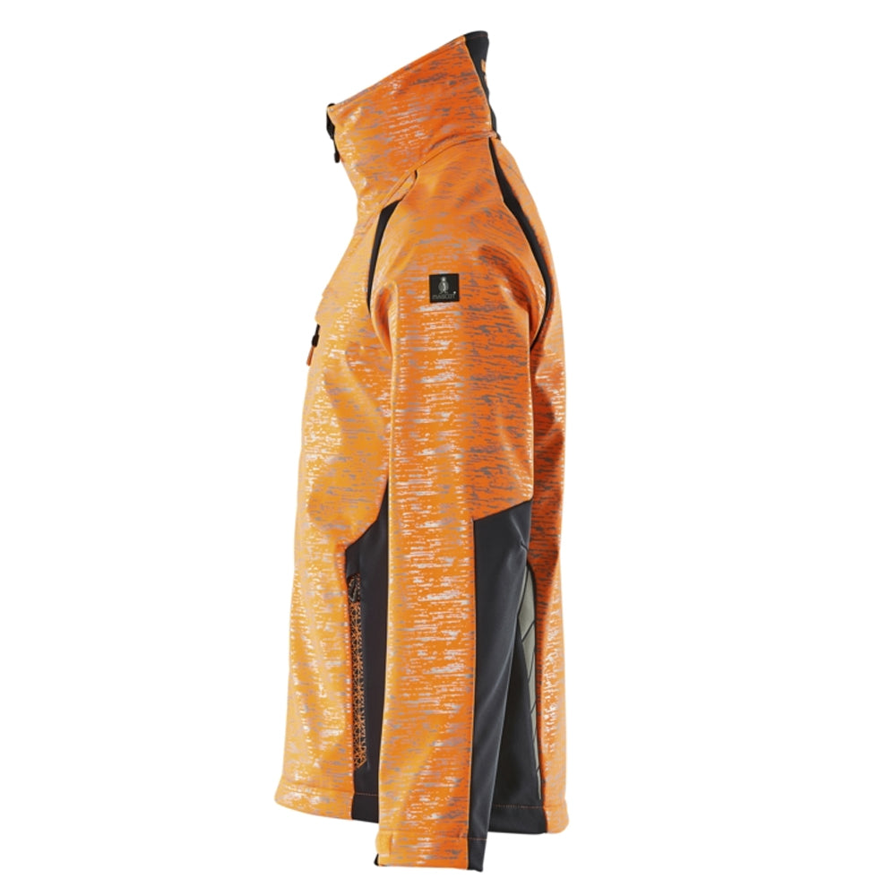 Hi Vis Orange-Dark Navy - Lifestyle - Mascot Mens Accelerate Safe Soft Shell Jacket