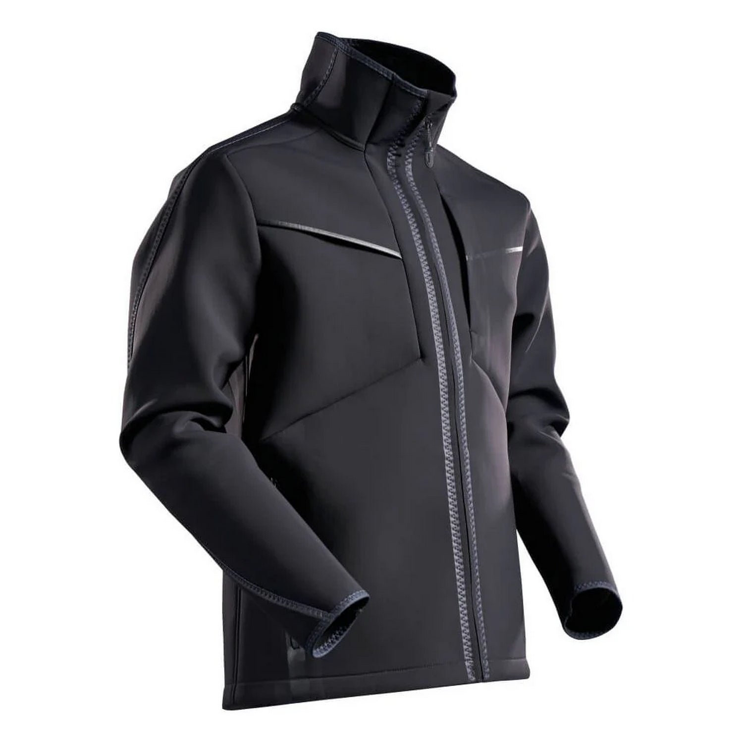 Black - Back - Mascot Mens Customised Stretch Soft Shell Jacket
