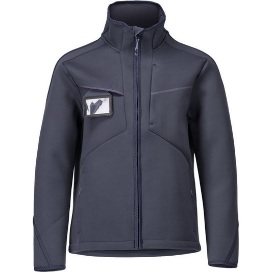 Dark Navy - Front - Mascot Mens Customised Stretch Soft Shell Jacket