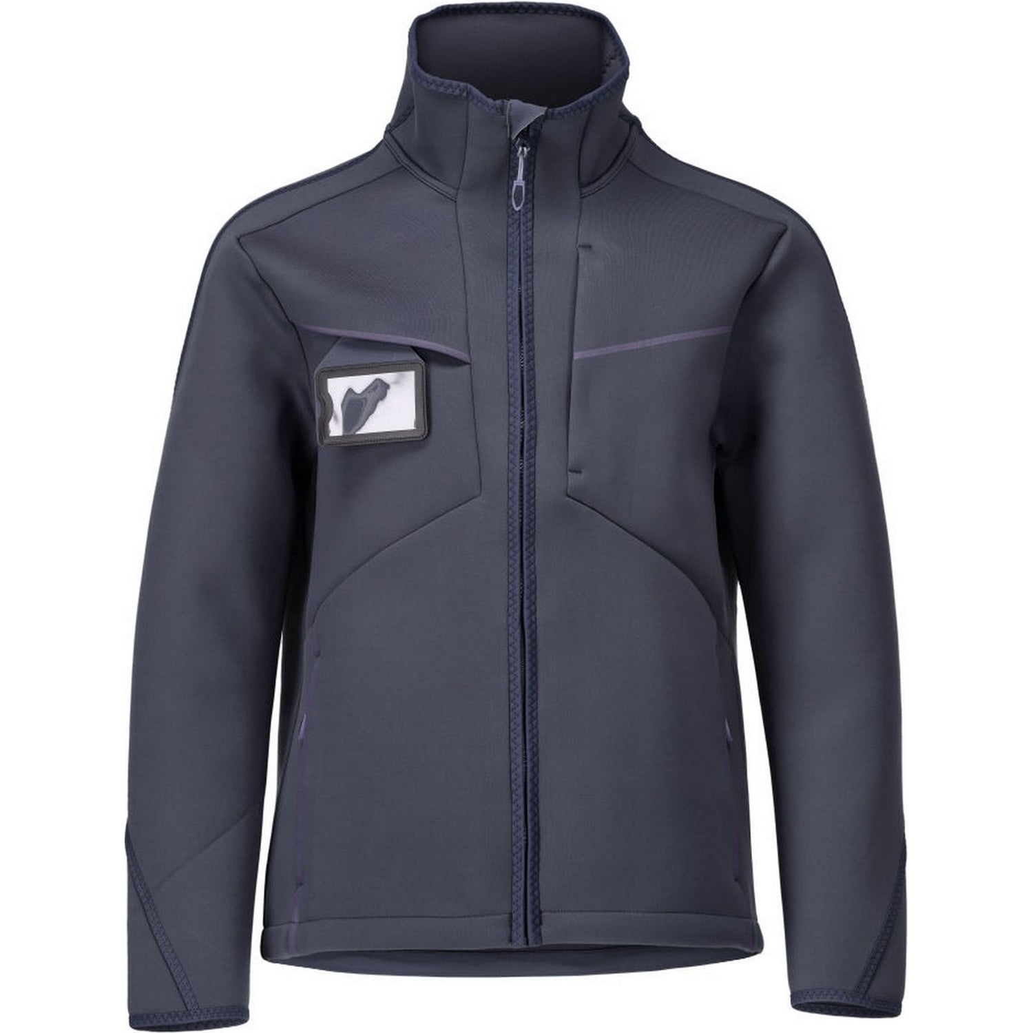Dark Navy - Front - Mascot Mens Customised Stretch Soft Shell Jacket