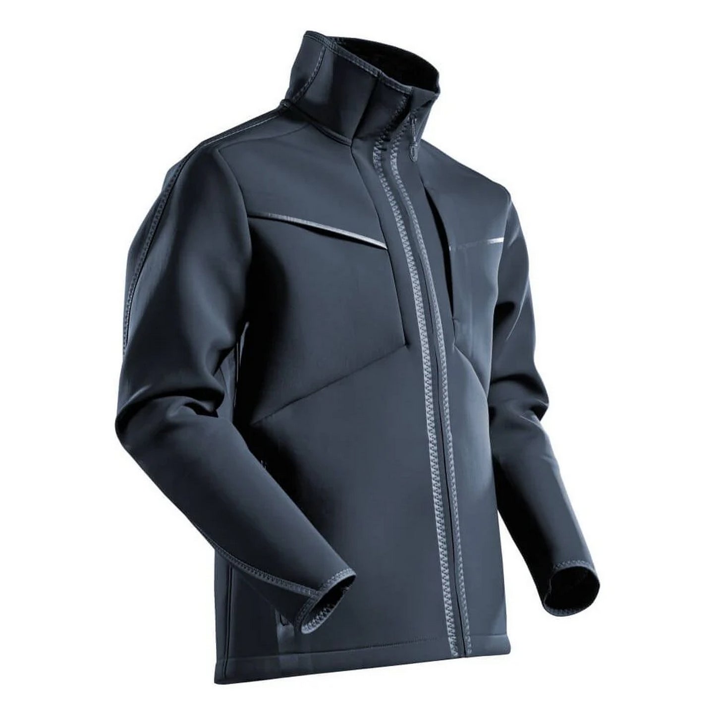 Dark Navy - Back - Mascot Mens Customised Stretch Soft Shell Jacket