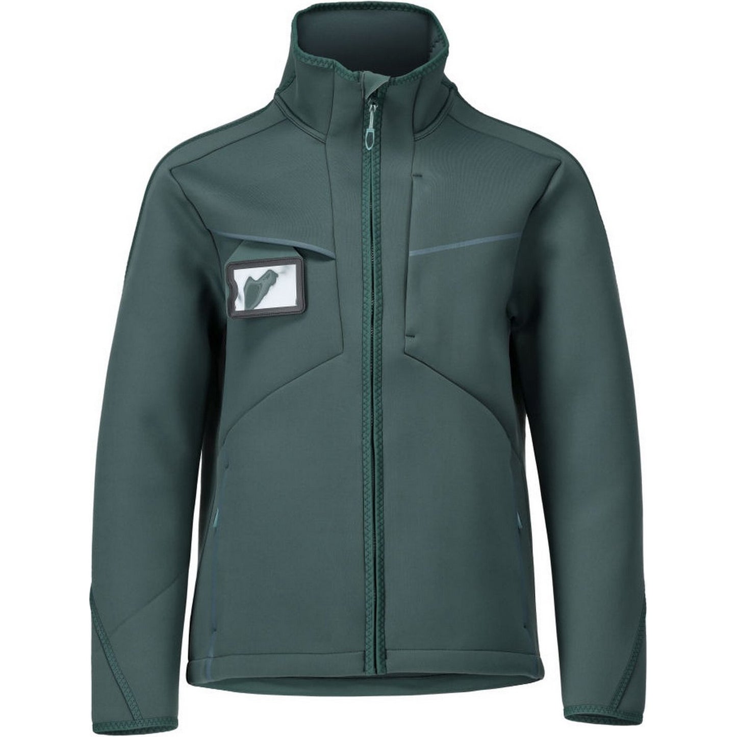 Forest Green - Front - Mascot Mens Customised Stretch Soft Shell Jacket