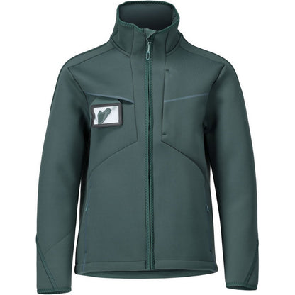 Forest Green - Front - Mascot Mens Customised Stretch Soft Shell Jacket