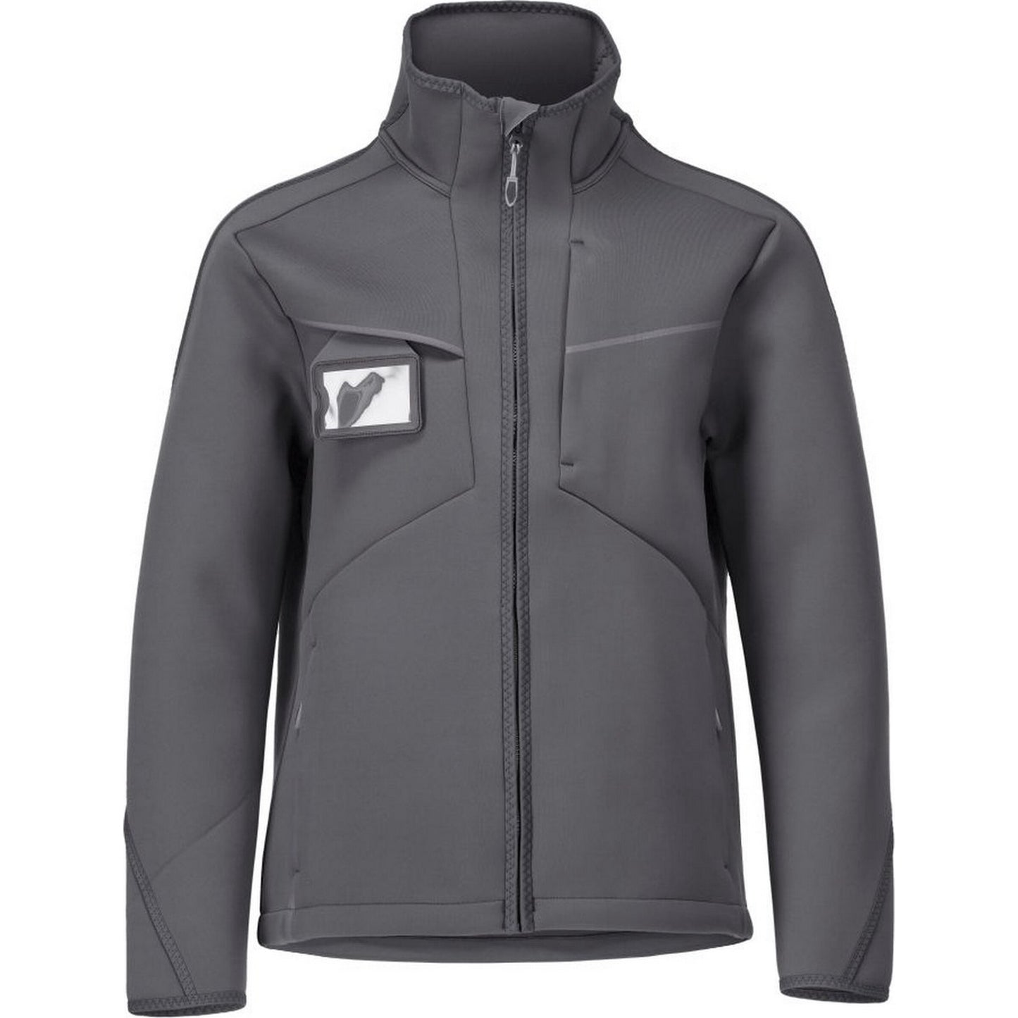 Stone Grey - Front - Mascot Mens Customised Stretch Soft Shell Jacket