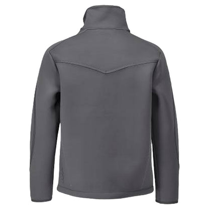 Stone Grey - Back - Mascot Mens Customised Stretch Soft Shell Jacket