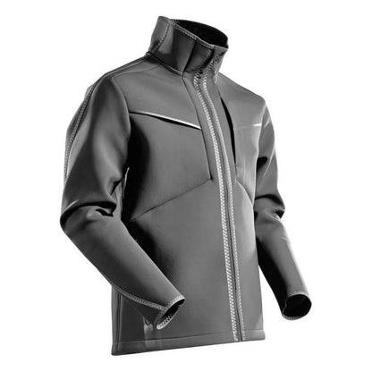 Stone Grey - Side - Mascot Mens Customised Stretch Soft Shell Jacket