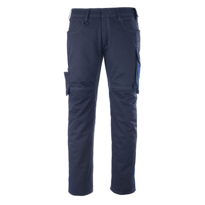 Dark Navy-Royal Blue - Front - Mascot Mens Unique Work Trousers