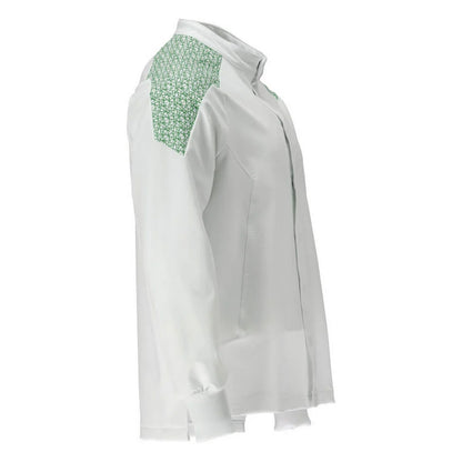 White-Grass Green - Back - Mascot Mens Food & Care Contrast Panel Chef Jacket