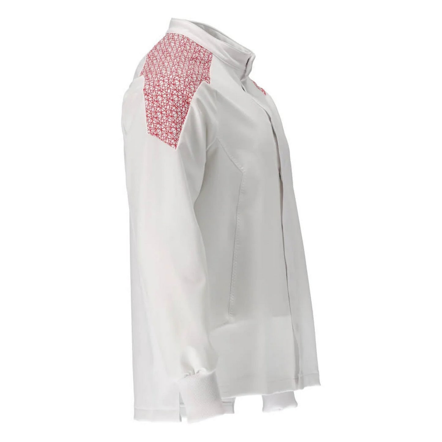 White-Traffic Red - Back - Mascot Mens Food & Care Contrast Panel Chef Jacket