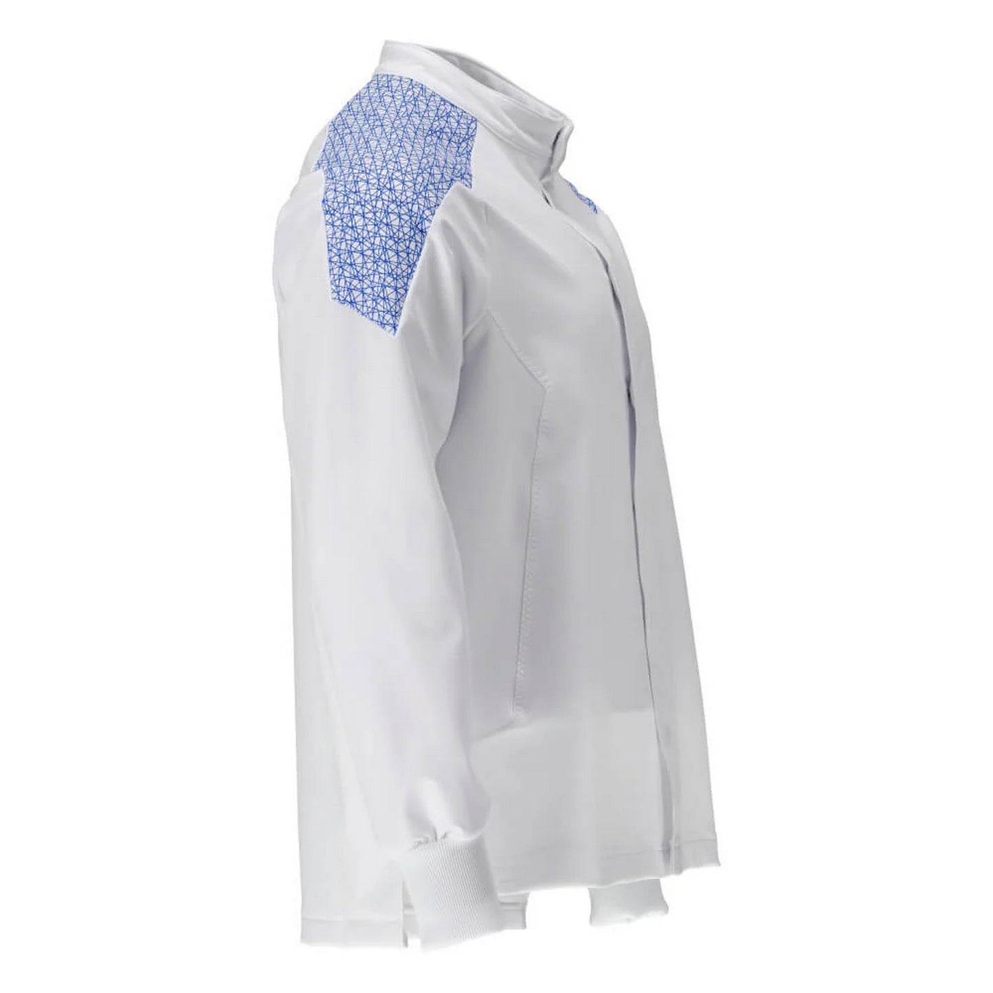 White-Azure Blue - Back - Mascot Mens Food & Care Contrast Panel Chef Jacket