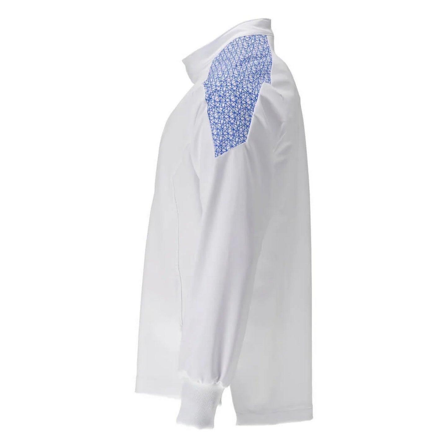 White-Azure Blue - Side - Mascot Mens Food & Care Contrast Panel Chef Jacket