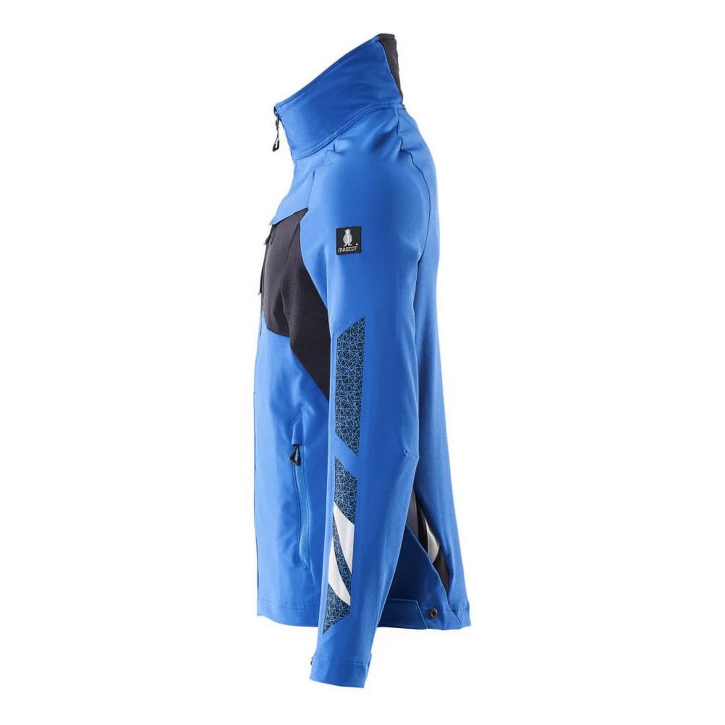 Azure Blue-Dark Navy - Side - Mascot Mens Accelerate Soft Shell Jacket