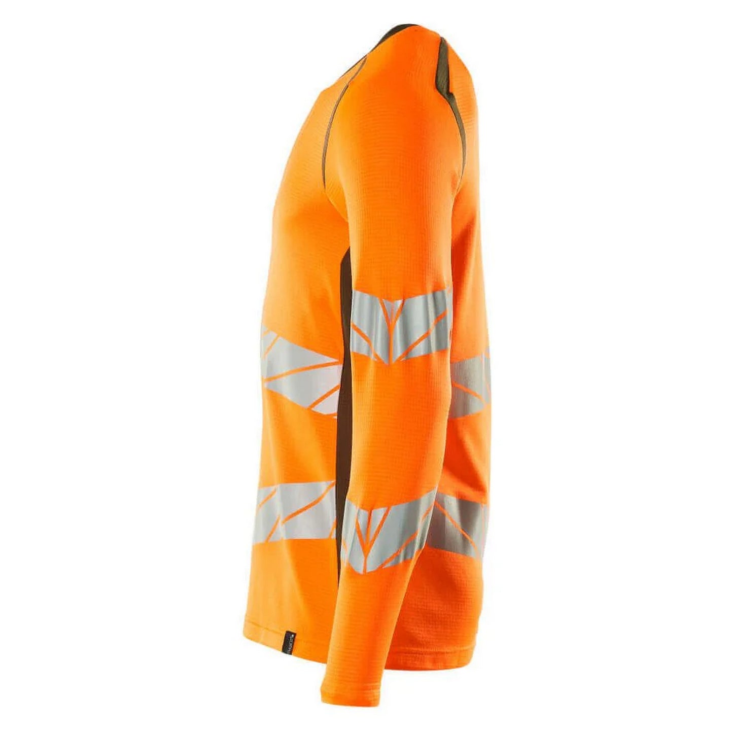 Hi Vis Orange-Moss Green - Side - Mascot Mens Accelerate Safe Long-Sleeved T-Shirt