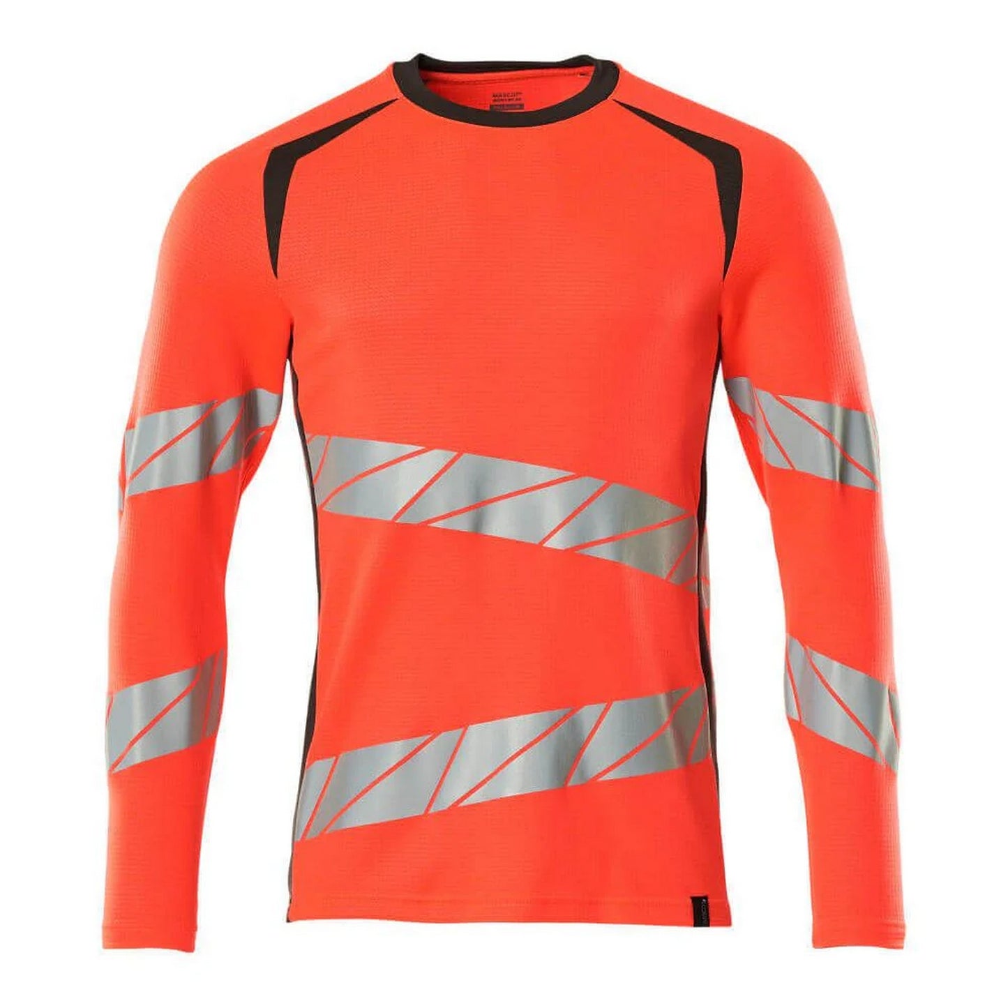 Hi Vis Red-Dark Anthracite - Front - Mascot Mens Accelerate Safe Long-Sleeved T-Shirt