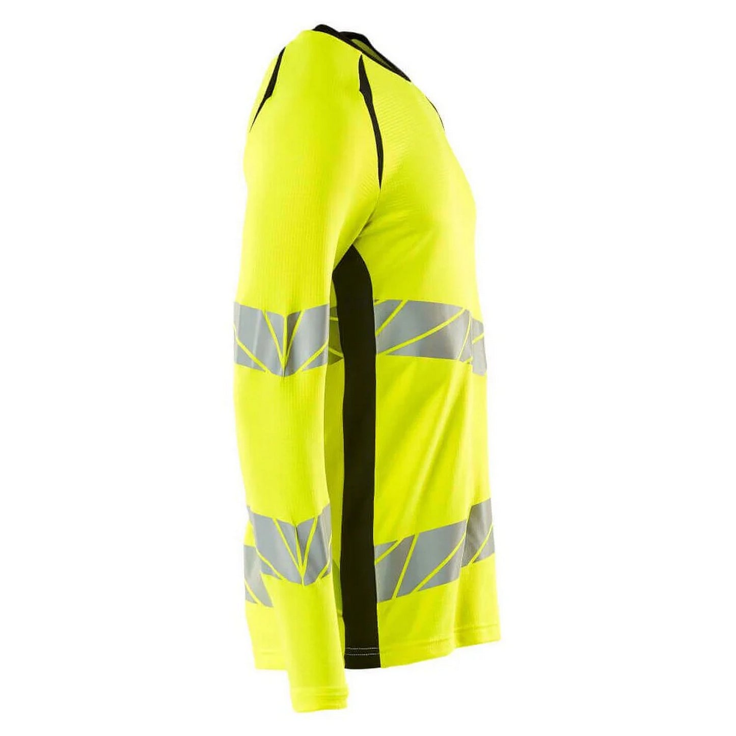 Hi Vis Yellow-Black - Back - Mascot Mens Accelerate Safe Long-Sleeved T-Shirt