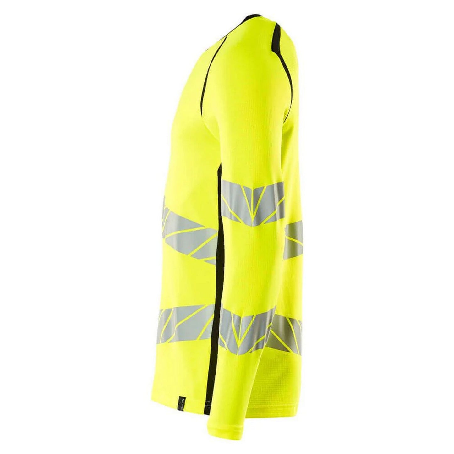 Hi Vis Yellow-Black - Side - Mascot Mens Accelerate Safe Long-Sleeved T-Shirt