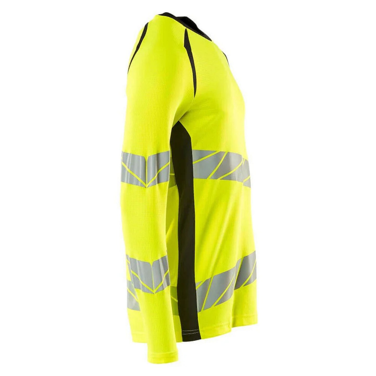 Hi Vis Yellow-Dark Navy - Back - Mascot Mens Accelerate Safe Long-Sleeved T-Shirt