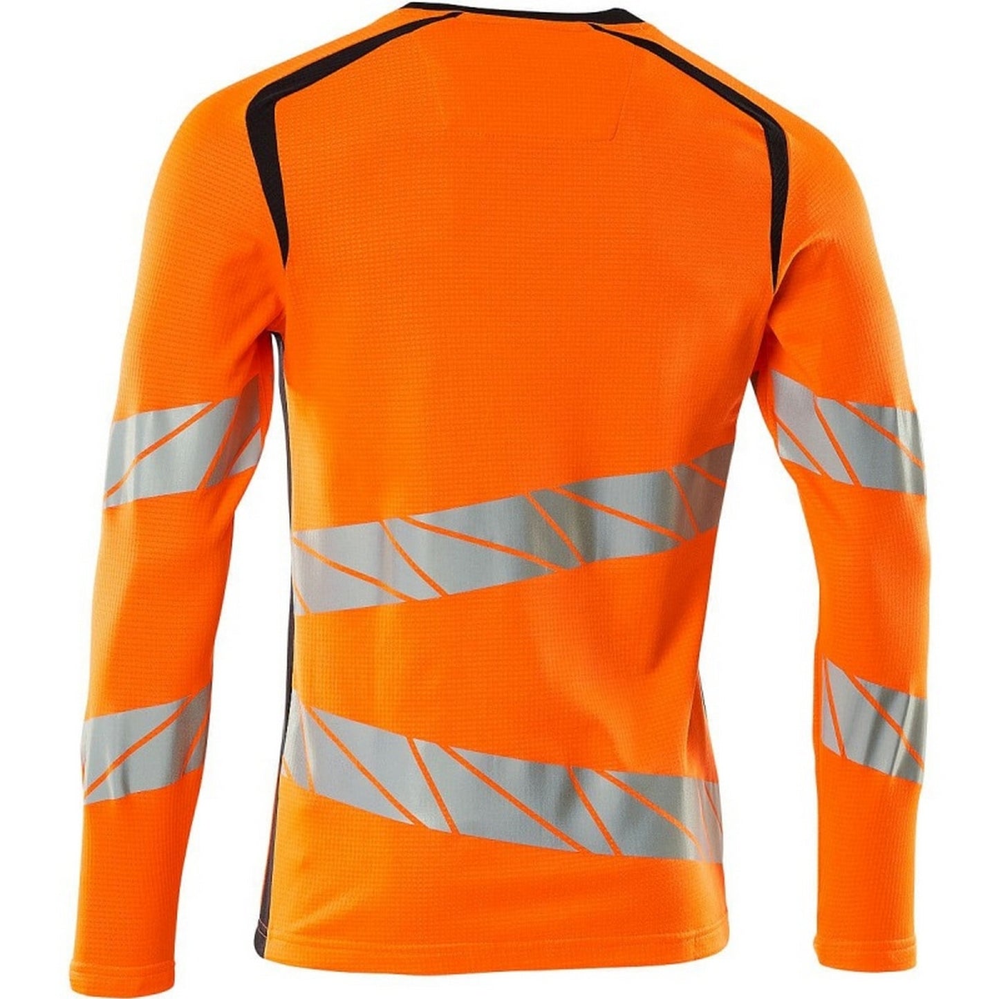 Hi Vis Orange-Dark Navy - Back - Mascot Mens Accelerate Safe Long-Sleeved T-Shirt